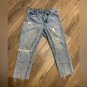 Old Navy Slouchy Straight button fly jeans